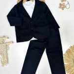 Siyah Ceket Tişört Pantolon Takım 3 lü Set