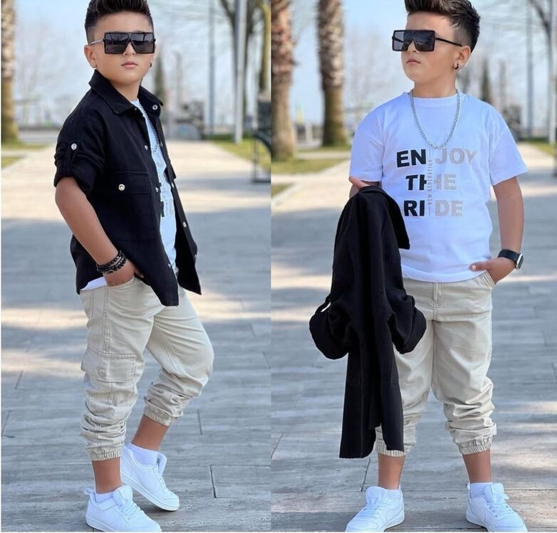 Emirrkids_2afd738c39724fc225d8fe6d8481590f Erkek Çocuk Gabardin 3LÜ Takım - Görsel 1