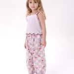 Desenli Balon Pantolon Takım-Pembe