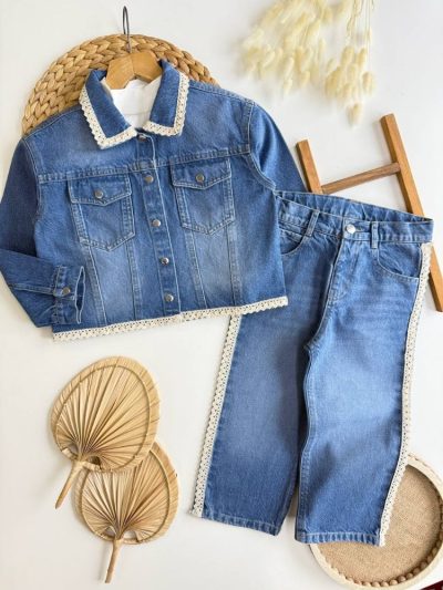 Dantelli Denim 2li Takım