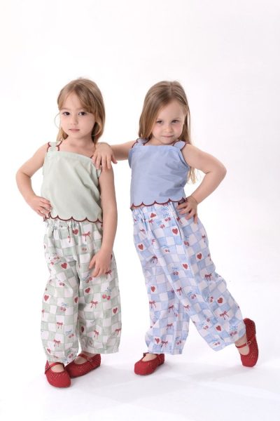 Desenli Balon Pantolon Takım-Yesil - Görsel 2