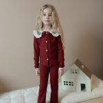 Nakışlı Yaka Ribana Takım(Bordo)