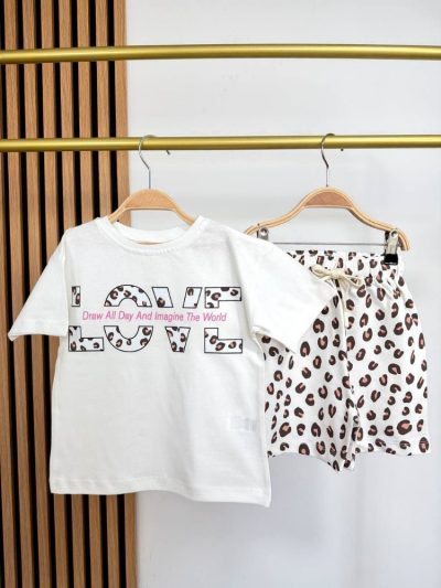 Love Leopar Şortlu Takım - Görsel 2