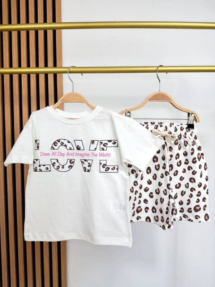 Love Leopar Şortlu Takım - Görsel 2