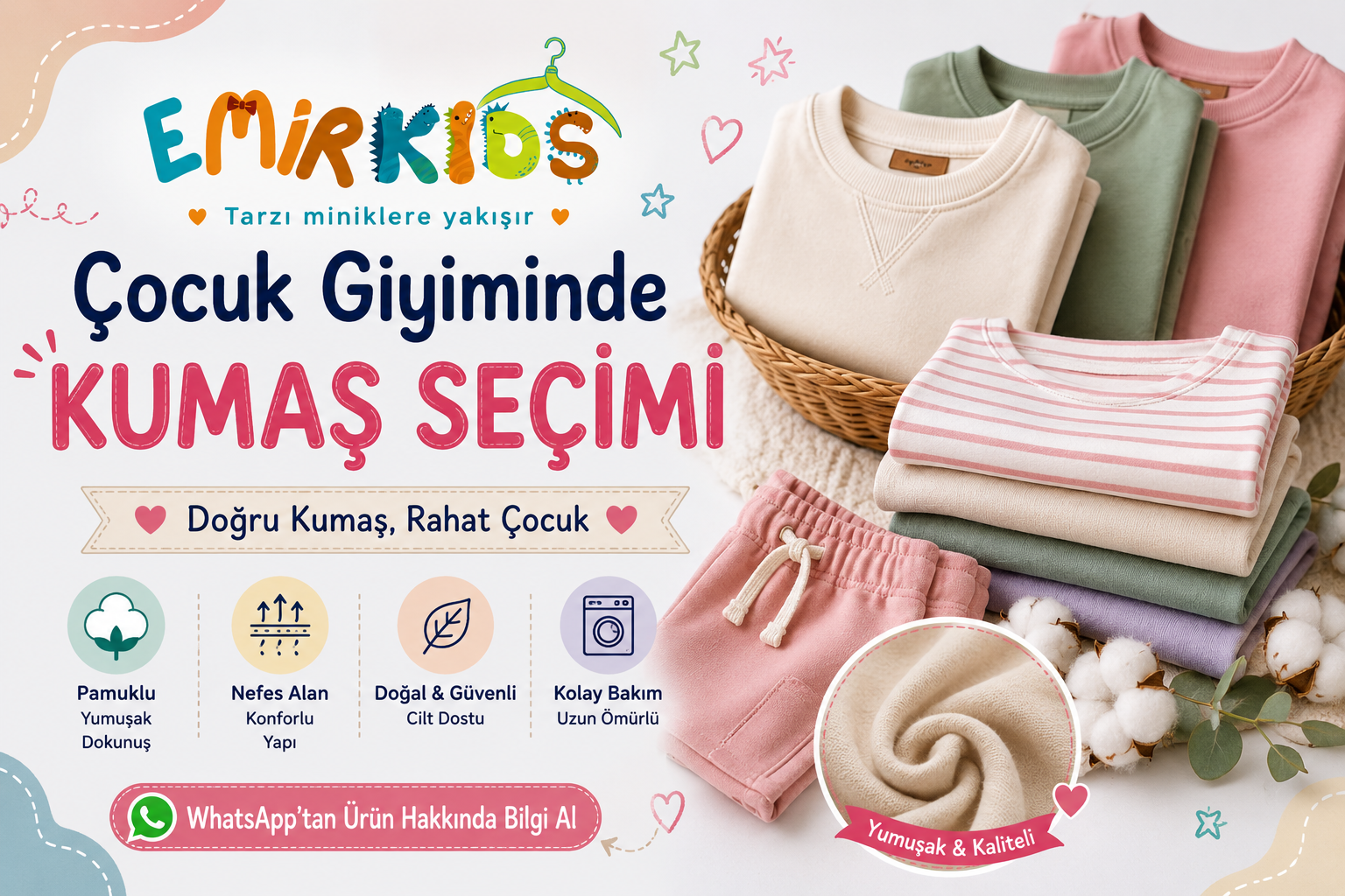 Çocuk giyiminde kumaş seçimi - Emirr Kids