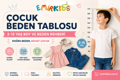 Çocuk beden tablosu 2-15 yaş boy ve beden rehberi