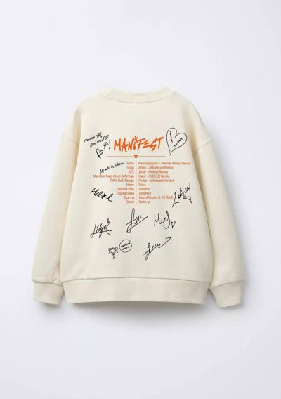 Manifest Sweatşhirt Krem - Görsel 2