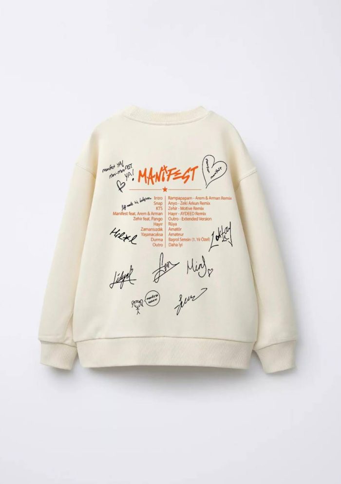 Manifest Sweatşhirt Krem - Görsel 2